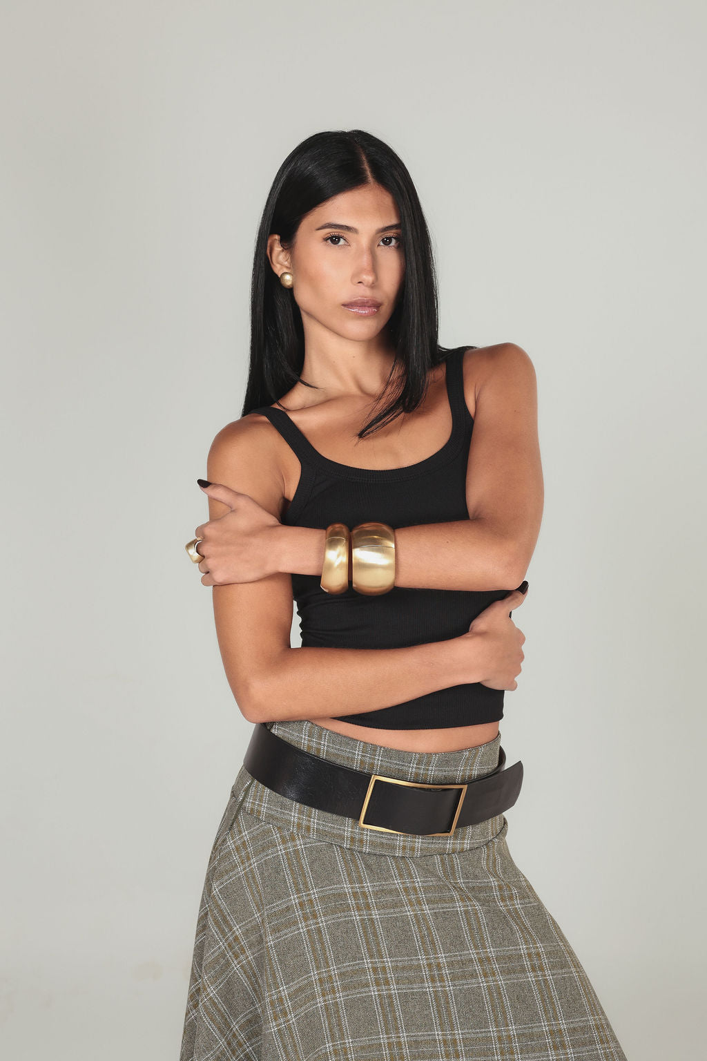 Bracelete Organico Escovado Dourado