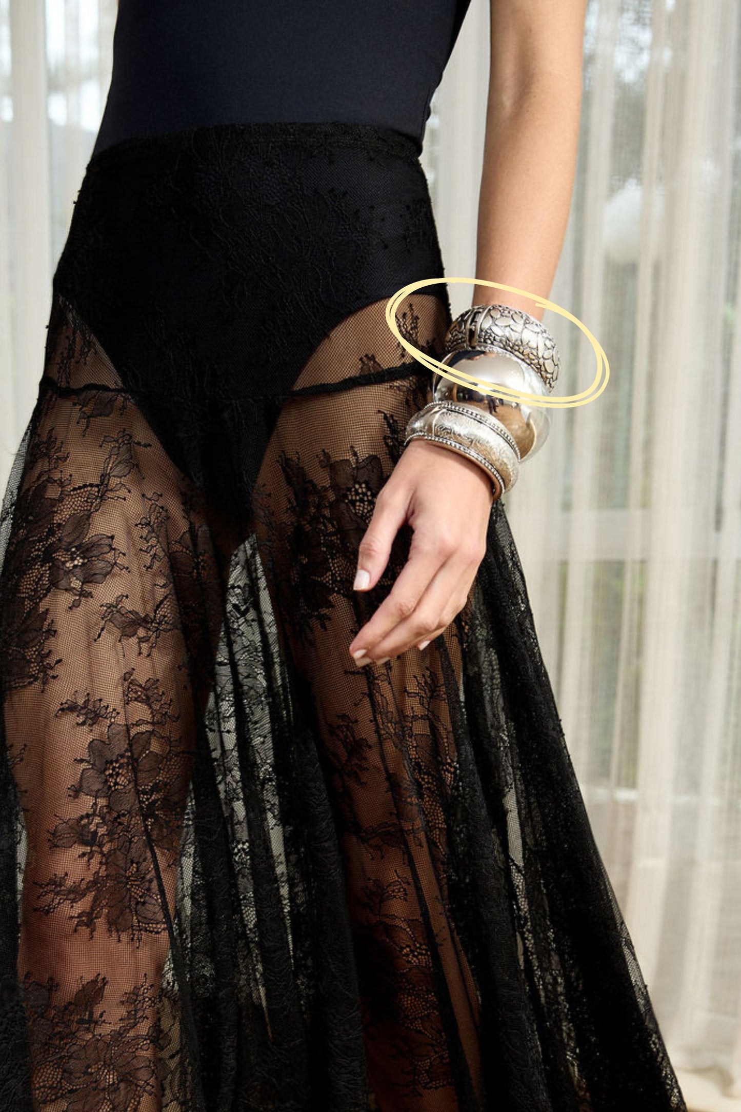 Bracelete Médio Stones Prata