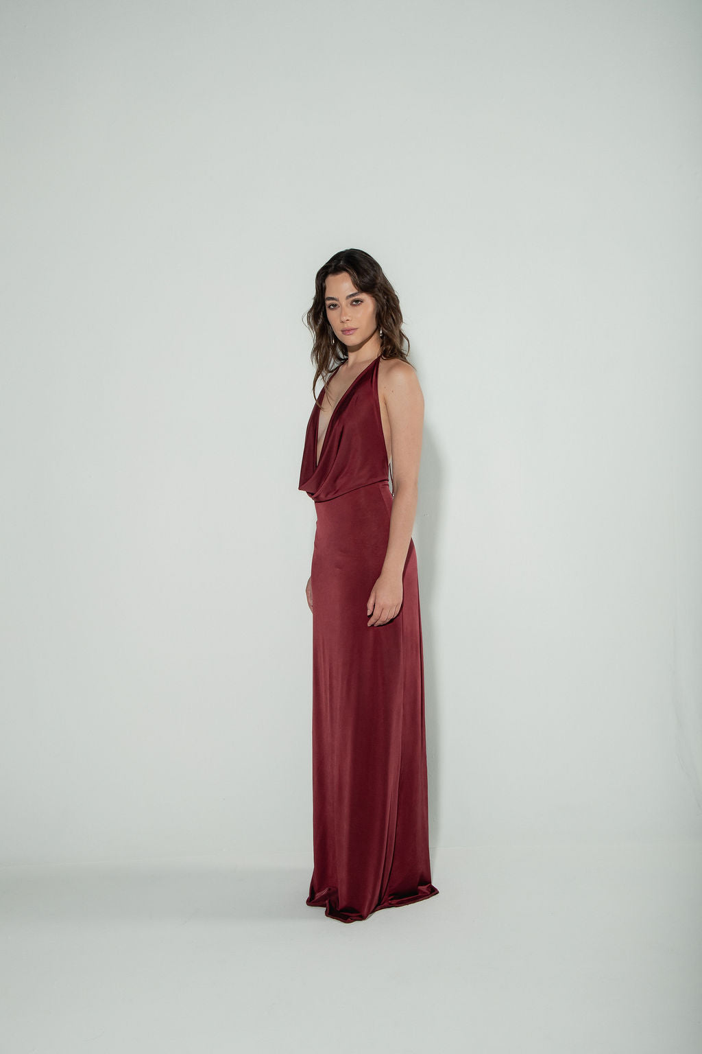 Vestido Jersey Vinho