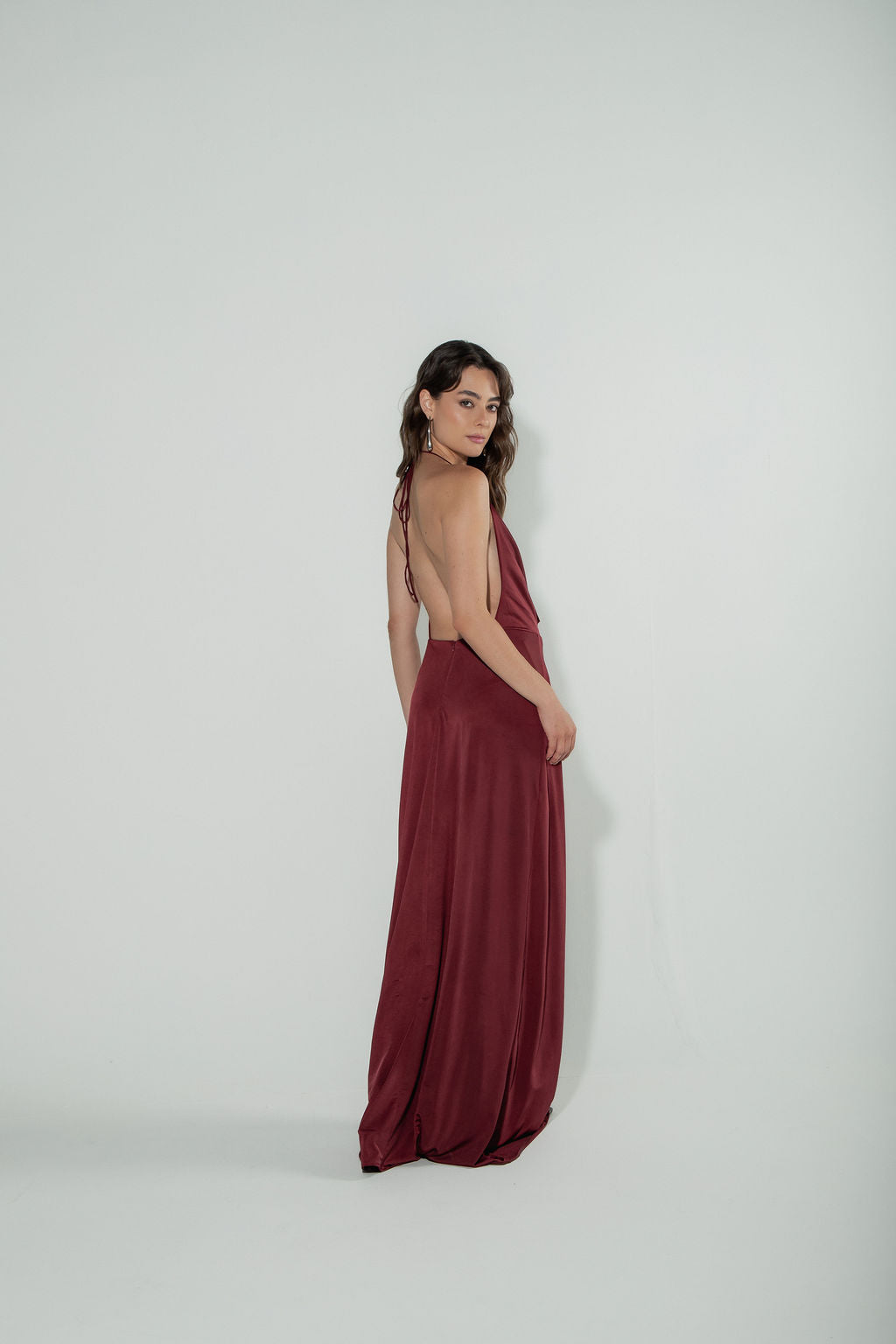 Vestido Jersey Vinho