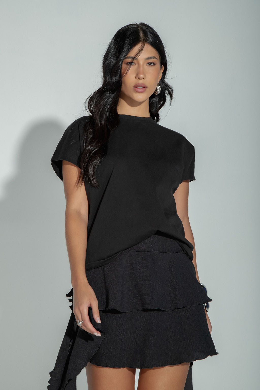 Mini Saia Babado Preta