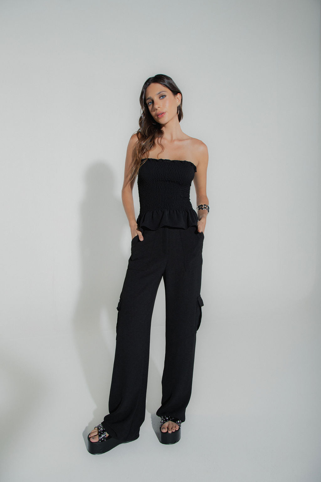 Calça Cargo Preta