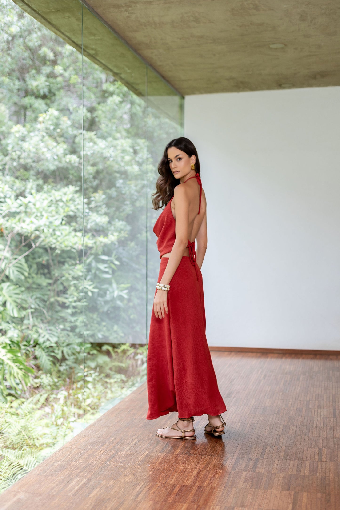Saia Maxi Midi Vermelha