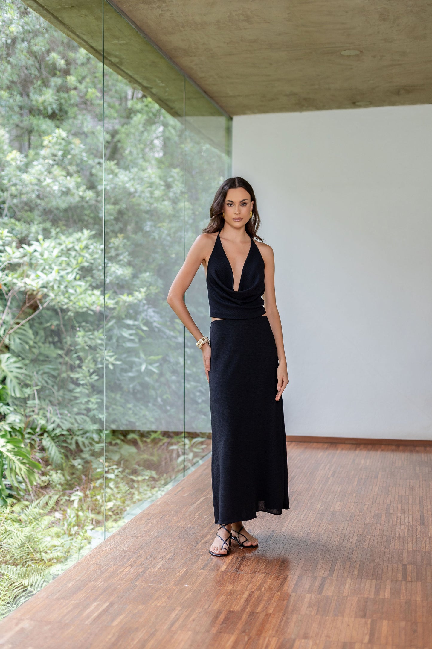 Saia Maxi Midi Preta