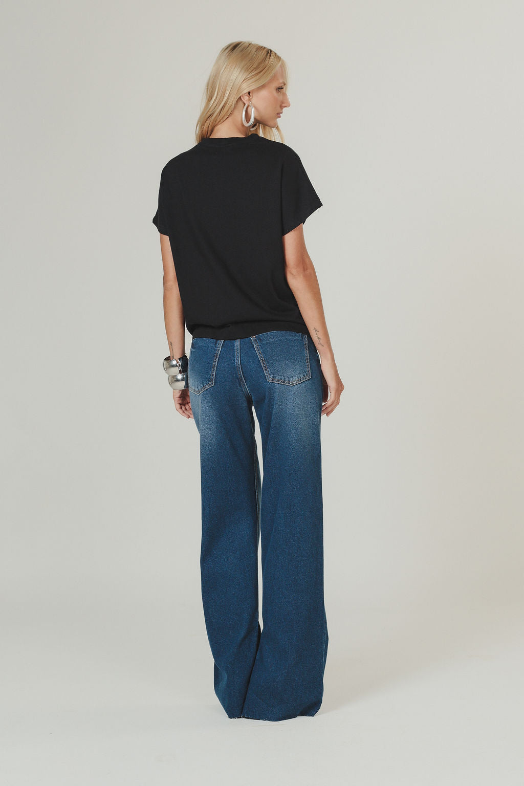 Calça Jeans Reta Azul