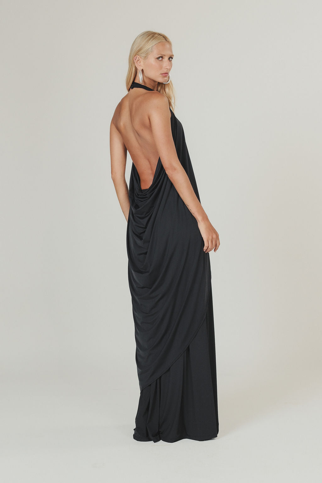 Calça Ampla Malha Preto