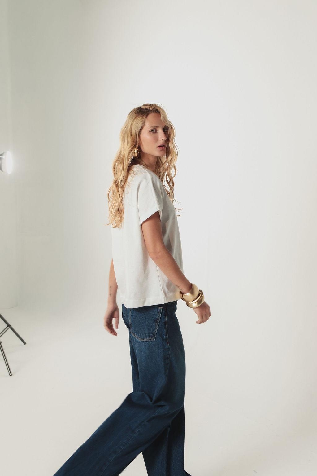 T-shirt Algodão Egípcio Off White