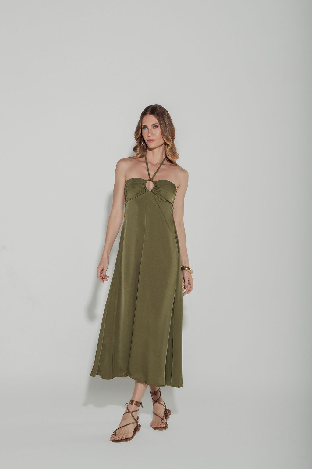 Vestido Midi Alfaiataria Verde