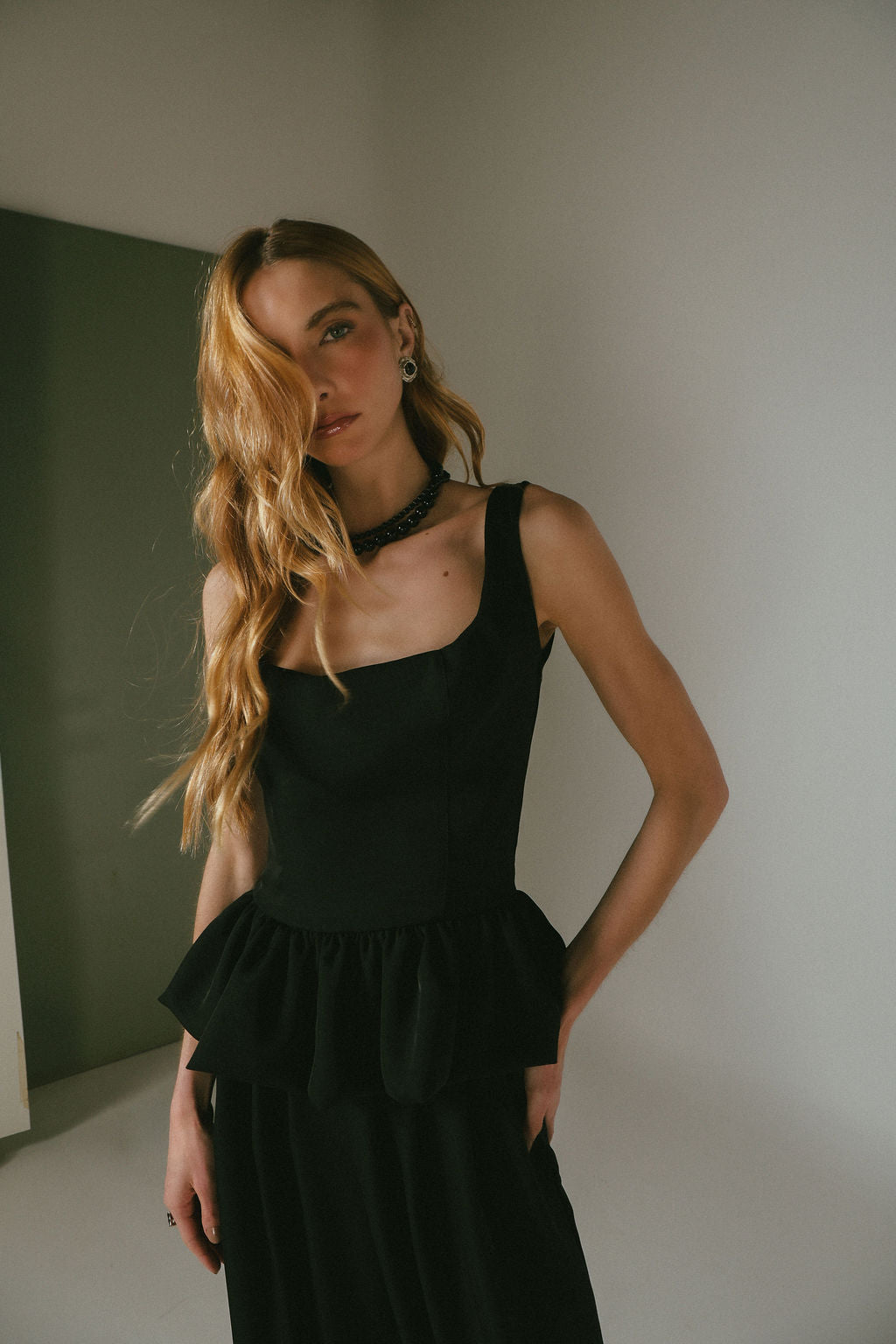 Blusa Peplum Preta