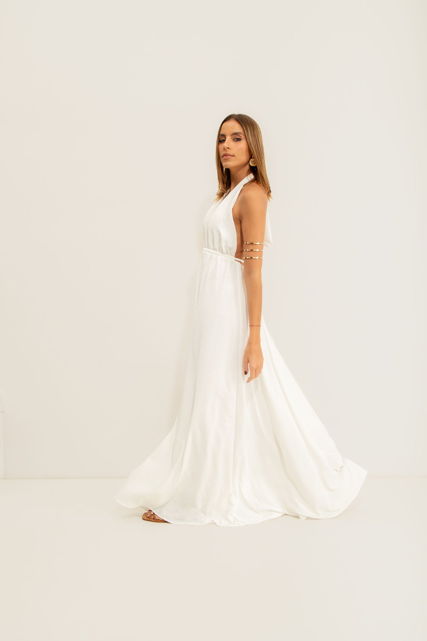 Vestido Grego Frente Única Branco