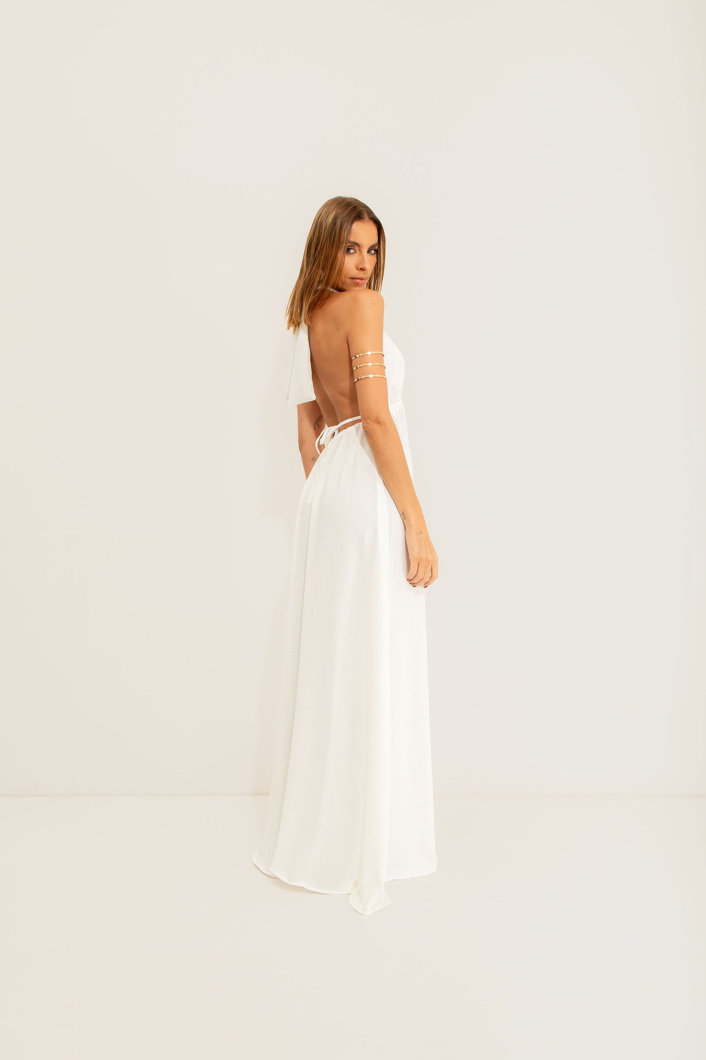 Vestido Grego Frente Única Branco