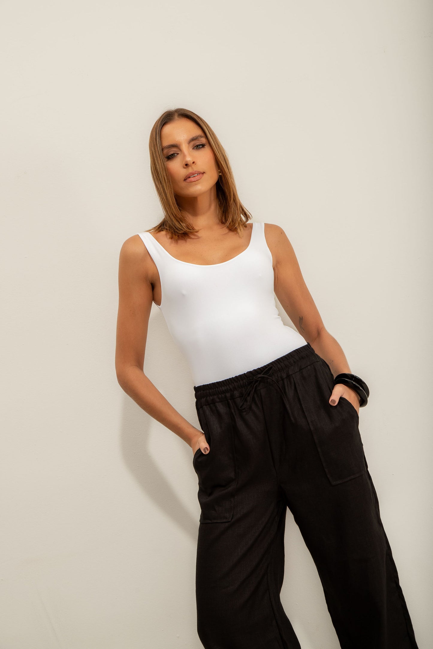 Pantalona Linho Preta