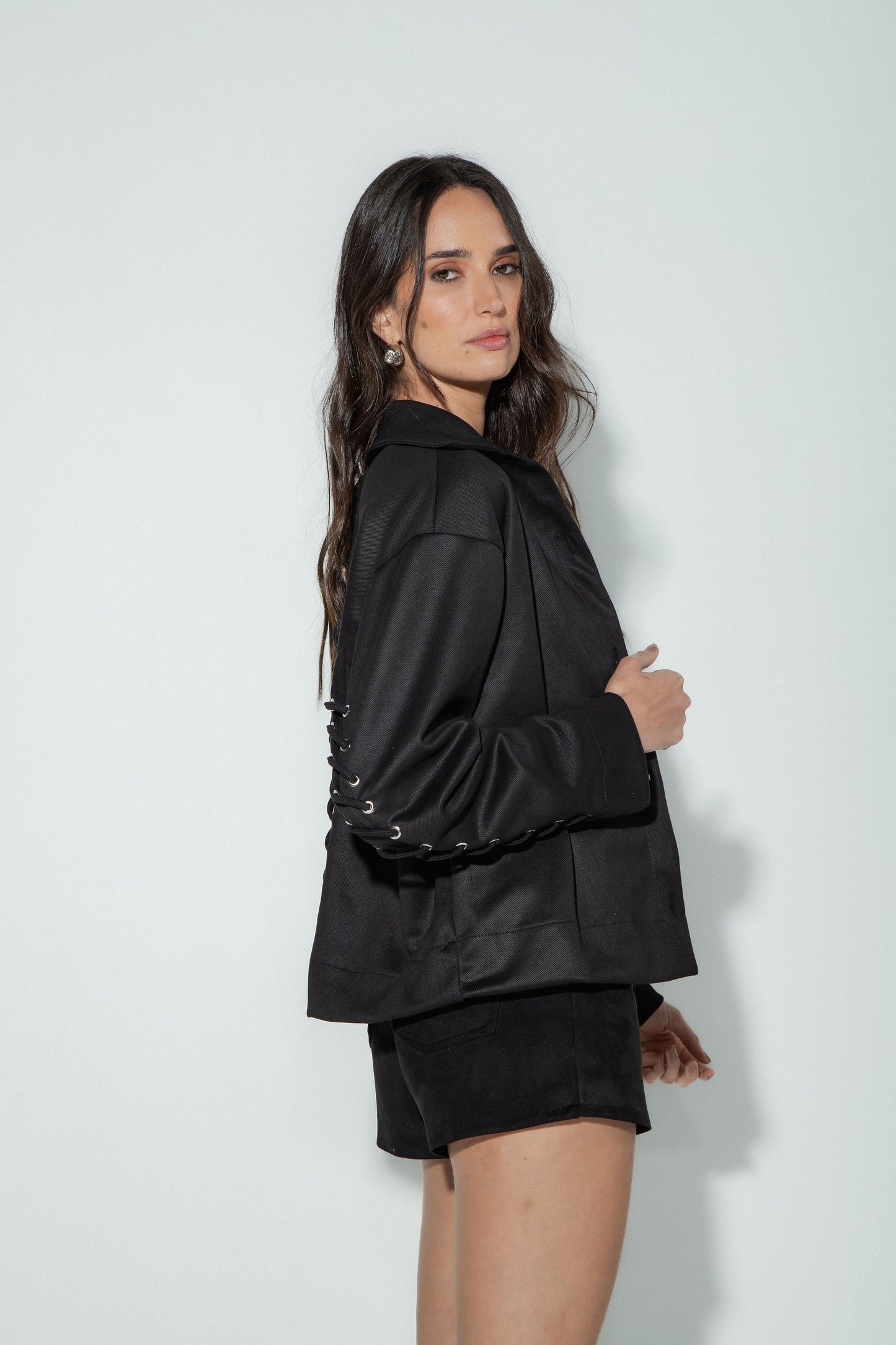 Mini Short Camurça Preto