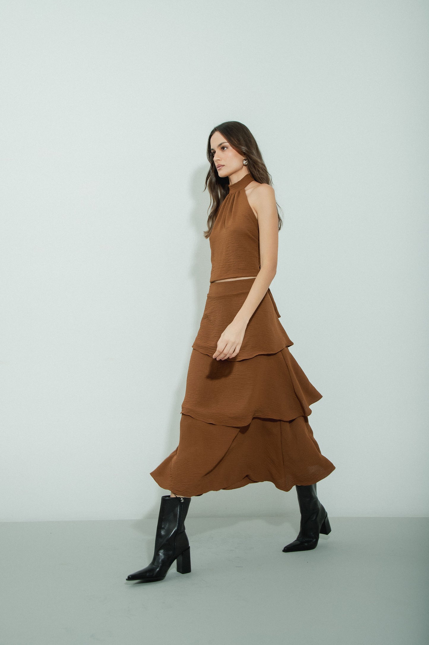 Blusa Frente Única Marrom