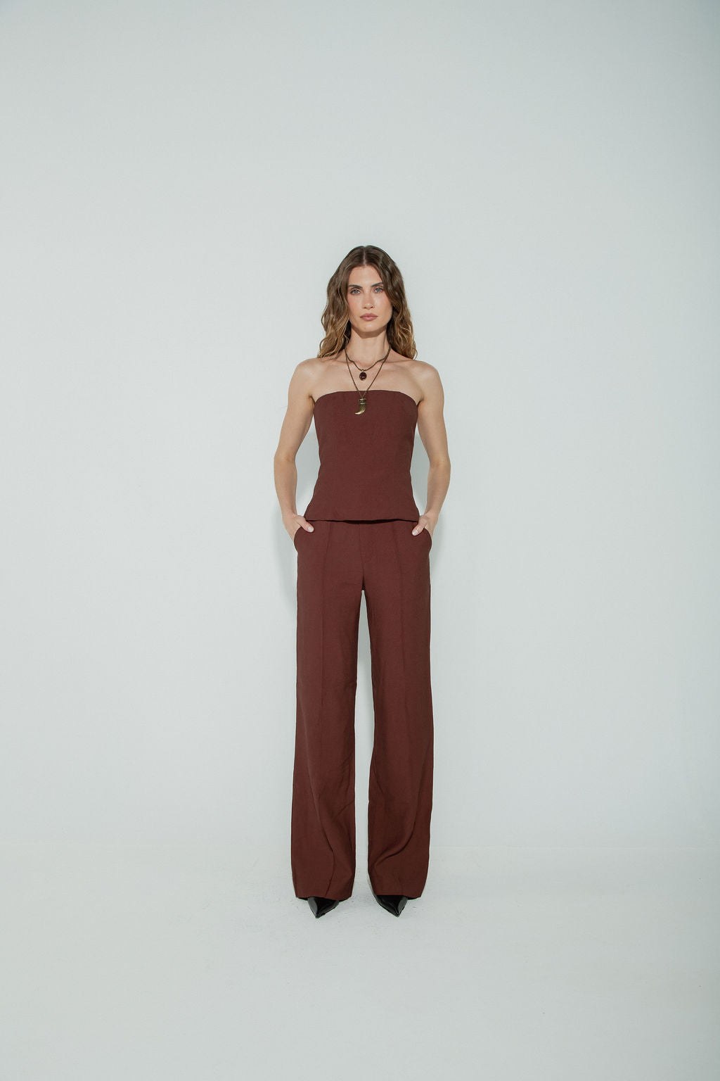 Calça Alfaiataria Marrom