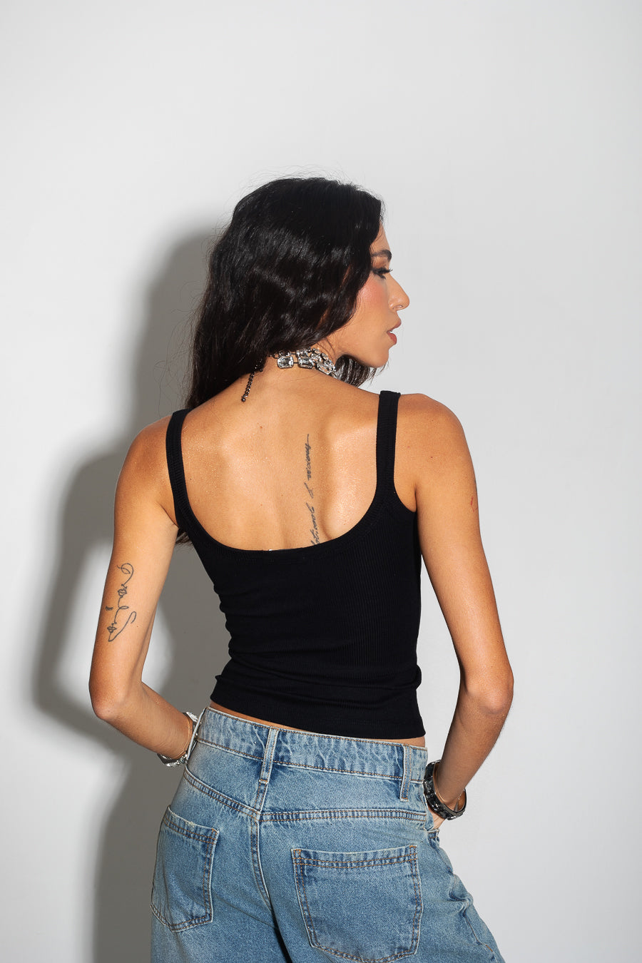 Calça Jeans Pantalona Costura Deslocada Dirty