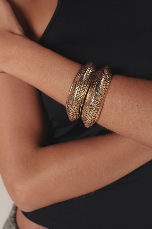 Bracelete Dupla Skin Dourado