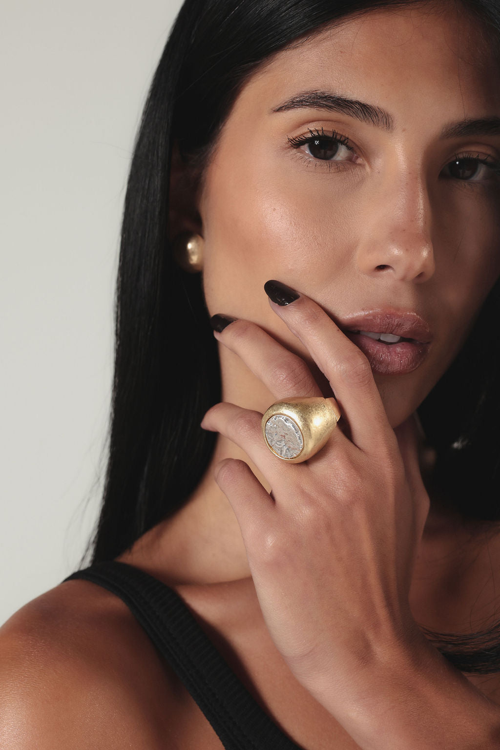 Anel Medalha Dourado