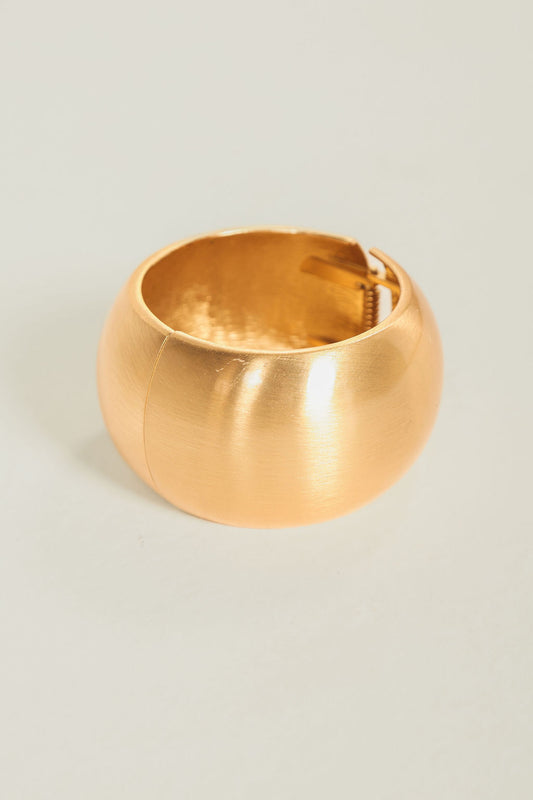 Bracelete Grande Escovado Dourado