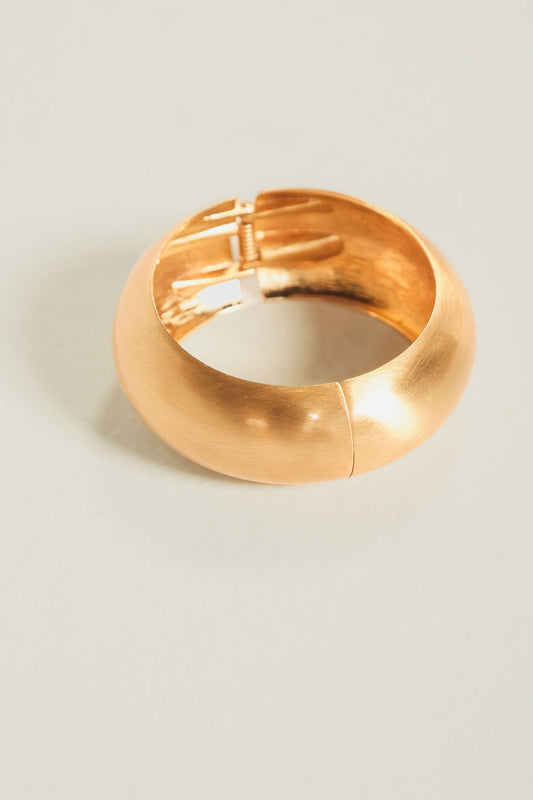 Bracelete Organico Escovado Dourado