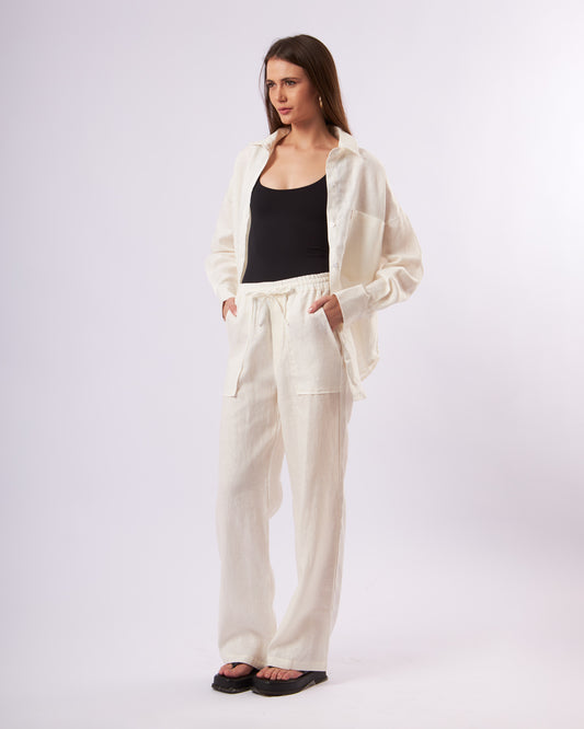 Pantalona Linho Off White