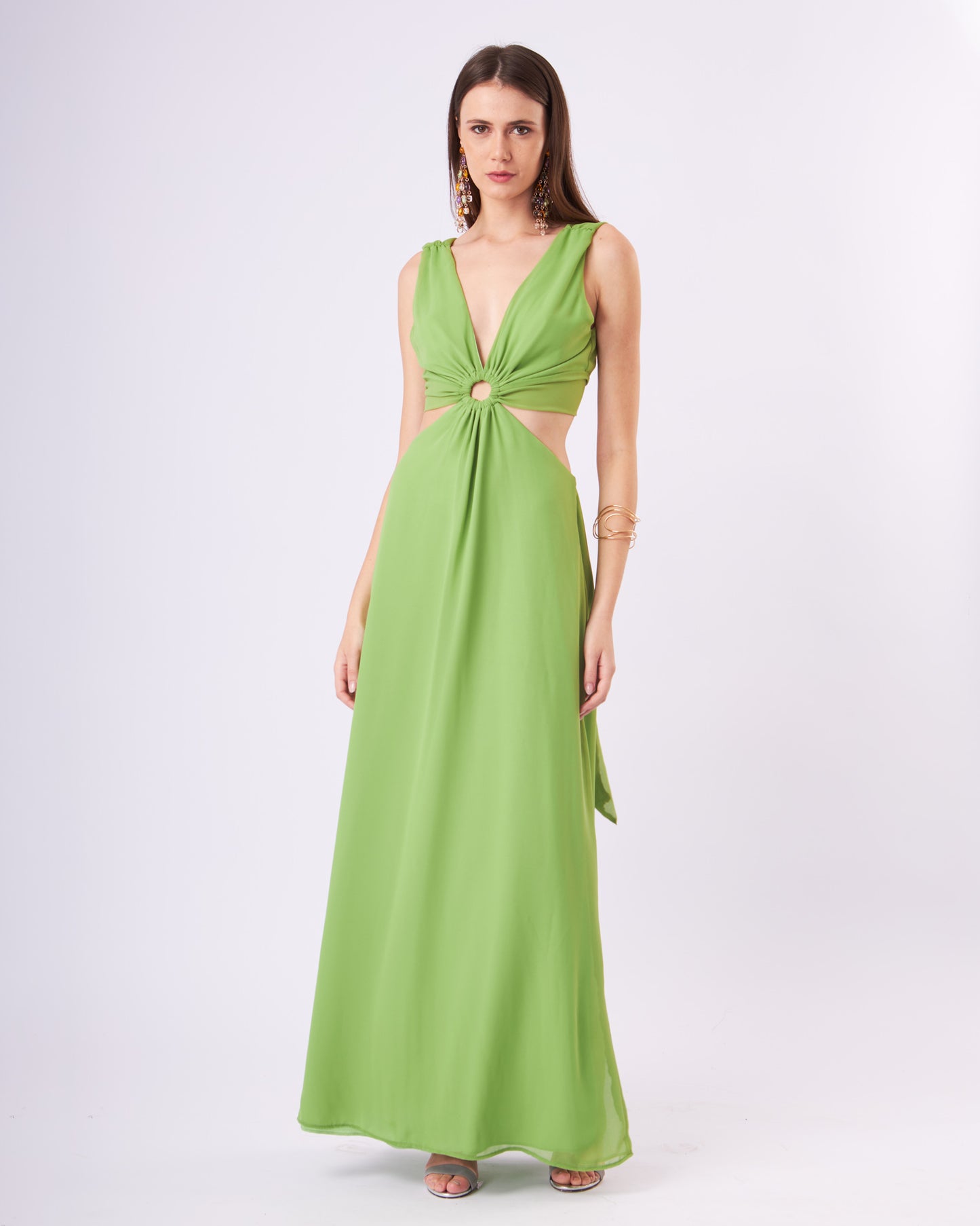 Vestido Argola Longo Verde