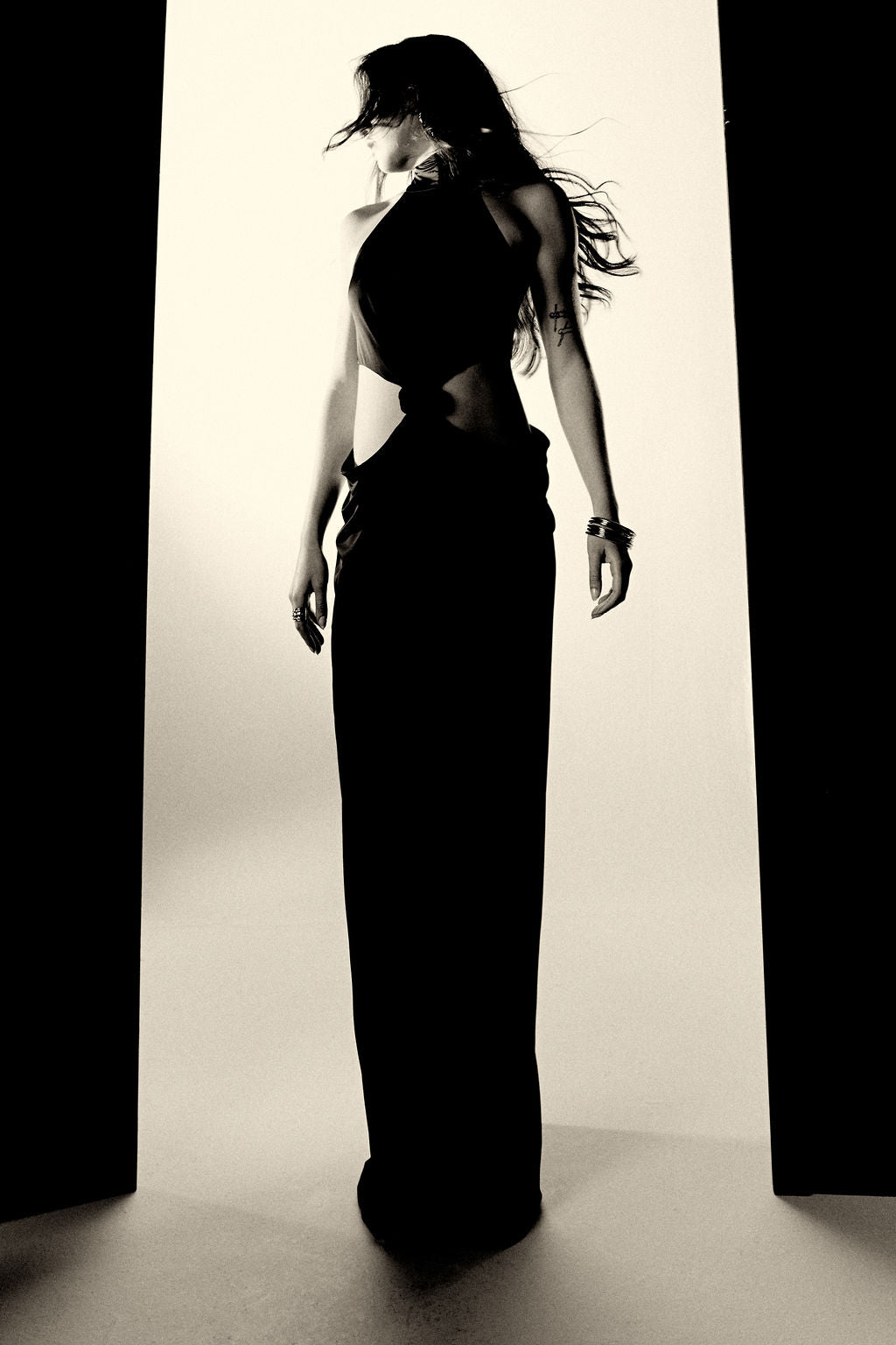 Vestido Cut Out Nadador Preto