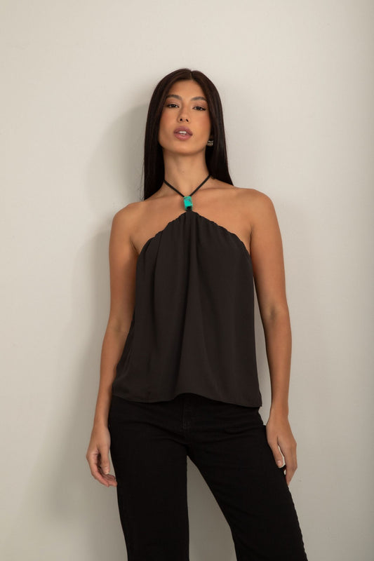 Blusa Frente Única Pedra Turquesa (2)