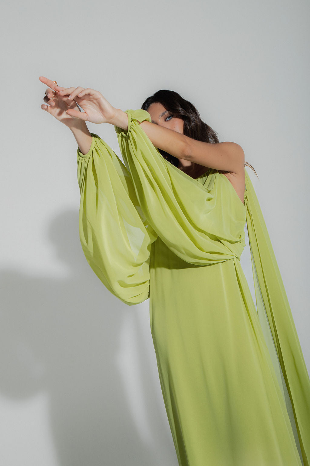 Vestido Longo Fluido Verde Avocado