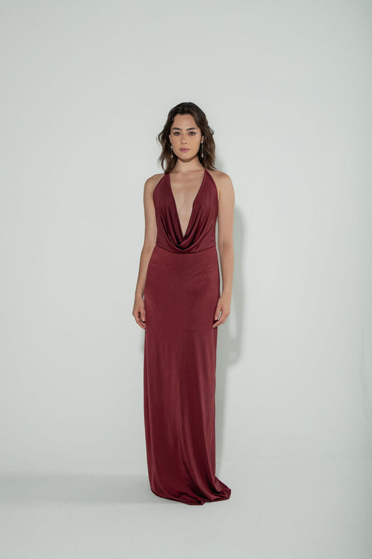 PRÉ-VENDA Vestido Jersey Vinho
