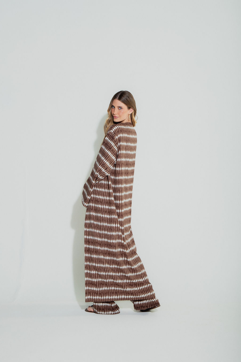 Kimono Tie Dye Marrom