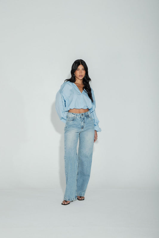 Calça Jeans Reta Clara