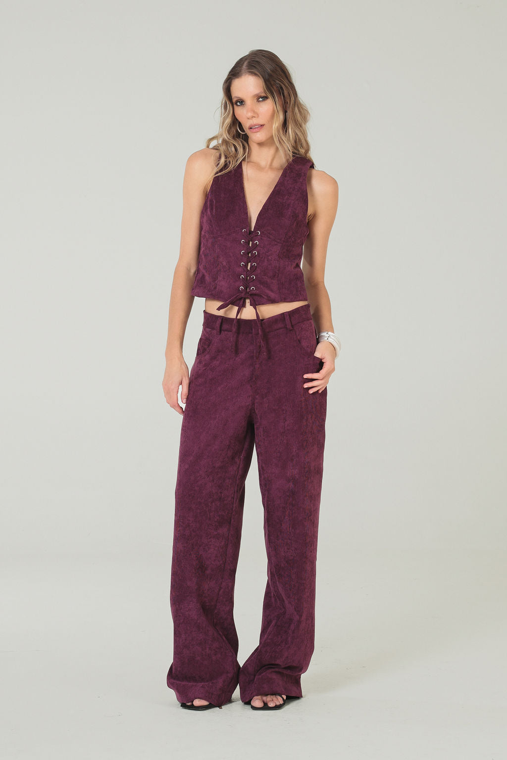 Blusa Cotelê Uva