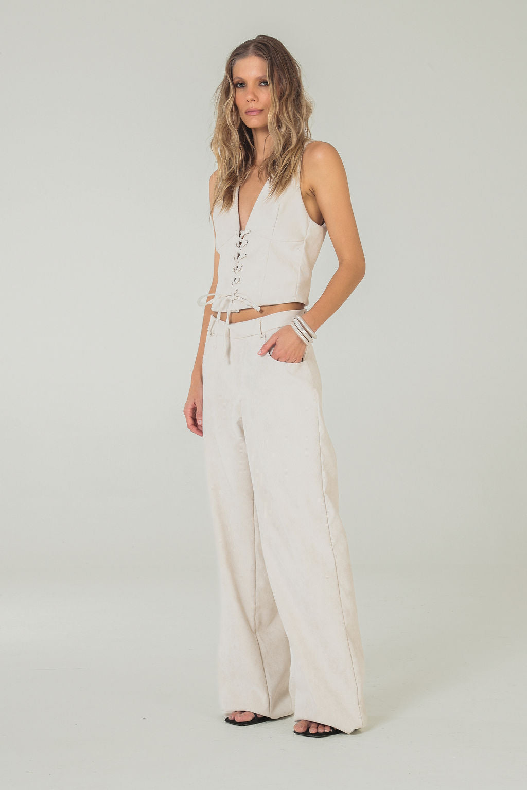 Blusa Cotelê Off White