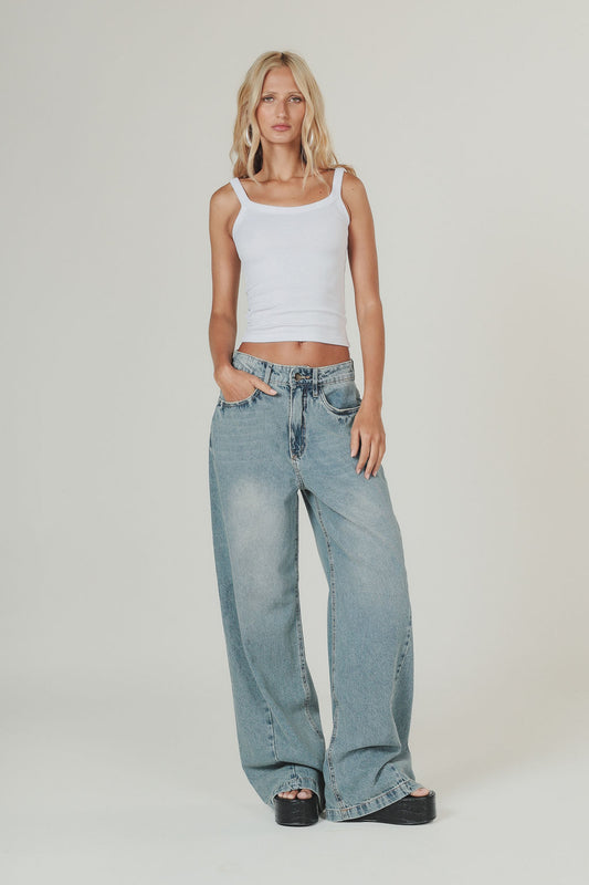 Regata Alça Canelada Off White
