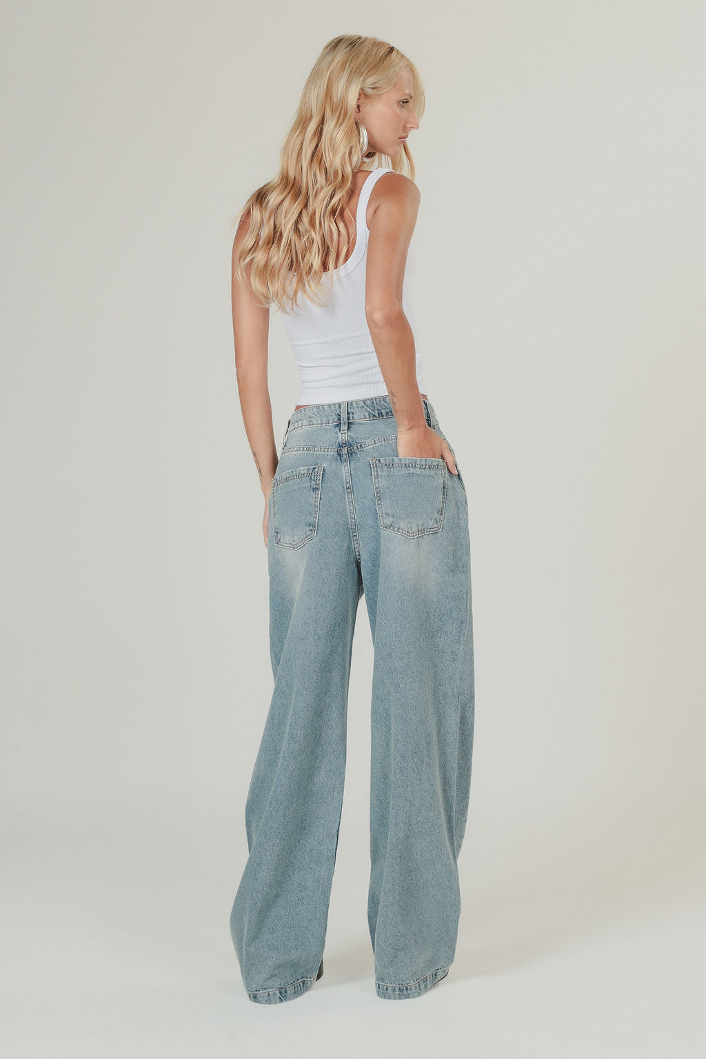Regata Alça Canelada Off White