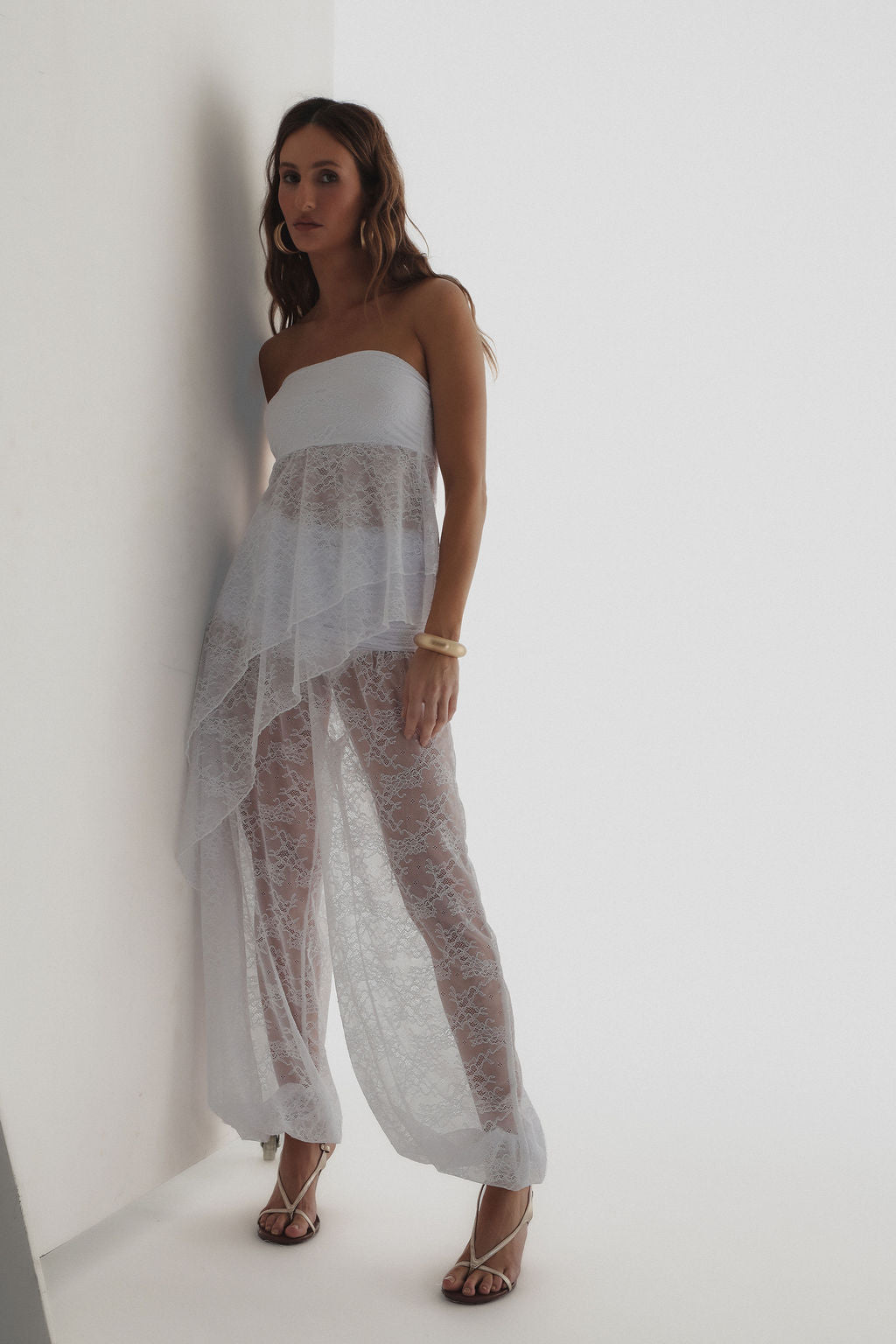Blusa Assimétrica Renda Branco