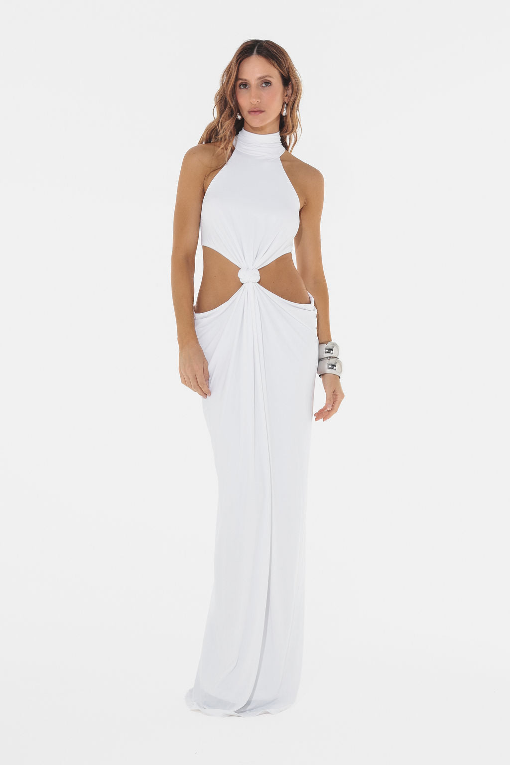 Vestido Cut Out Nadador Branco