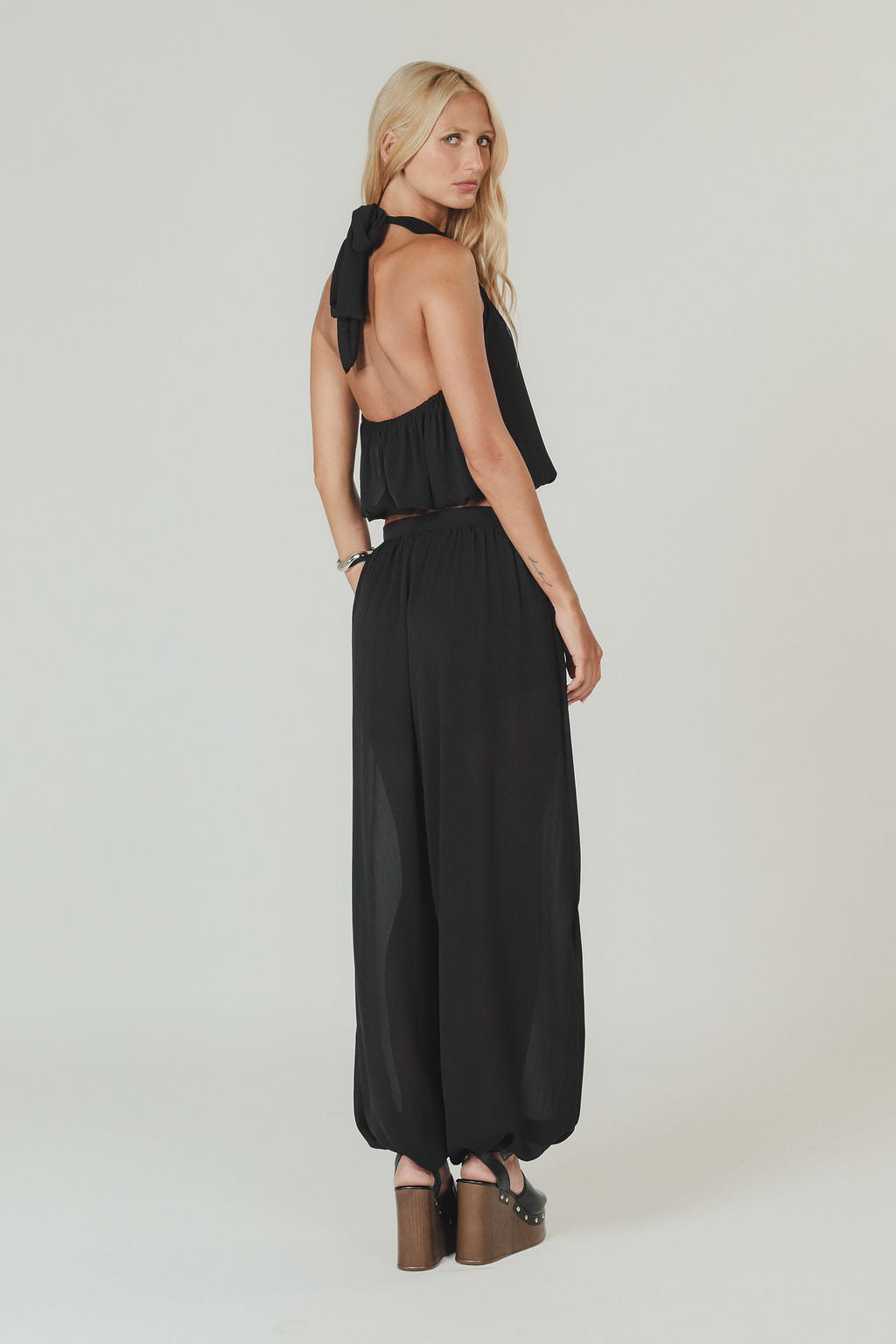 Calça Aladin Chiffon Preto