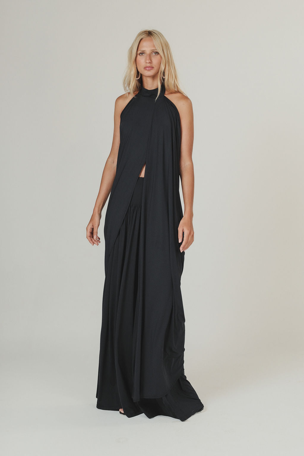 Blusa Longa Malha Preto