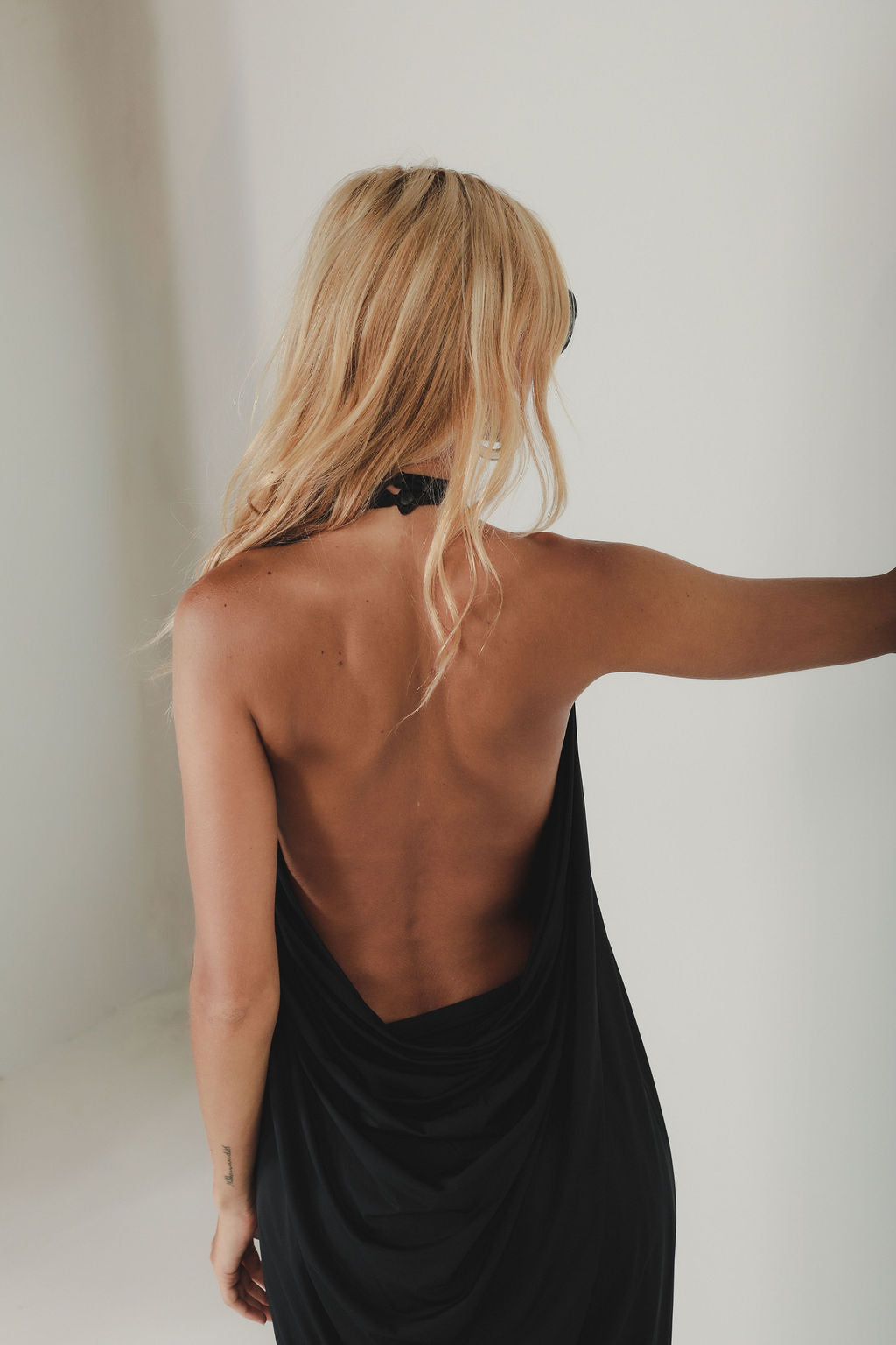Blusa Longa Malha Preto