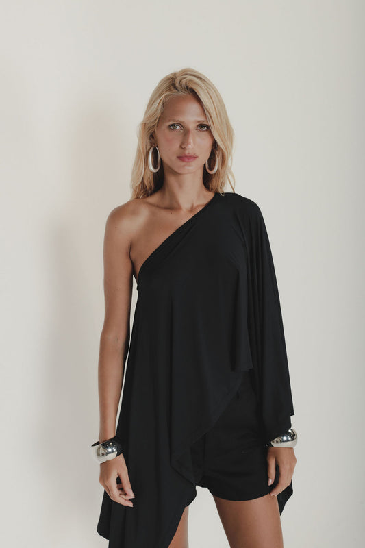 Blusa Retangular Malha Preto