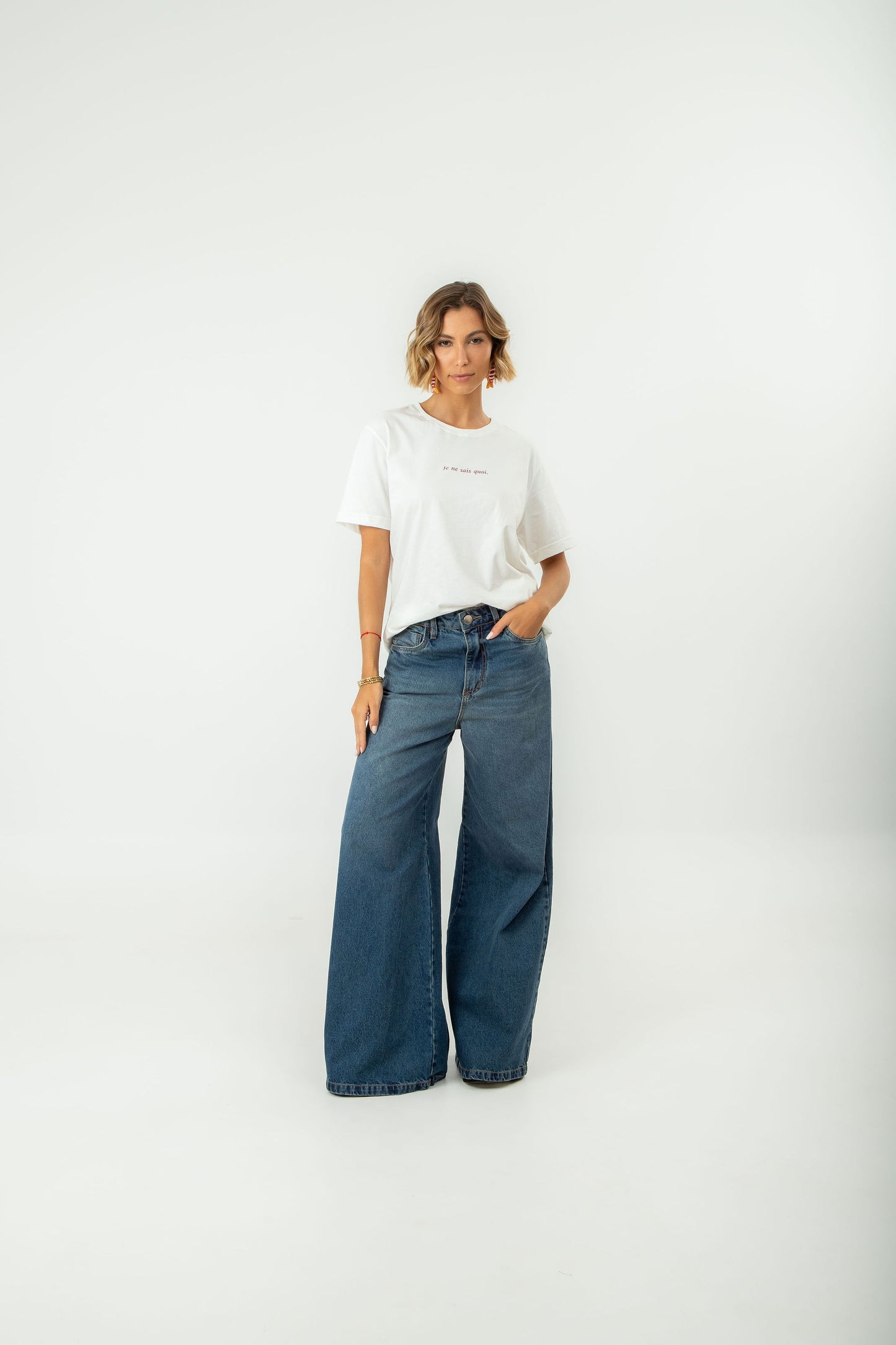 Pantalona Jeans Azul Escuro