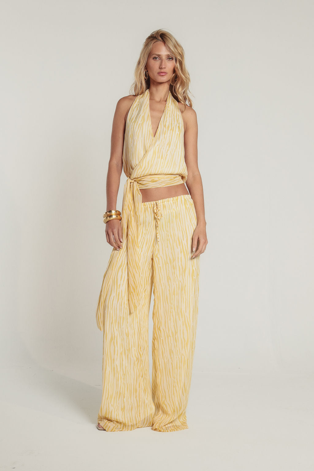 Calça Print Amarela