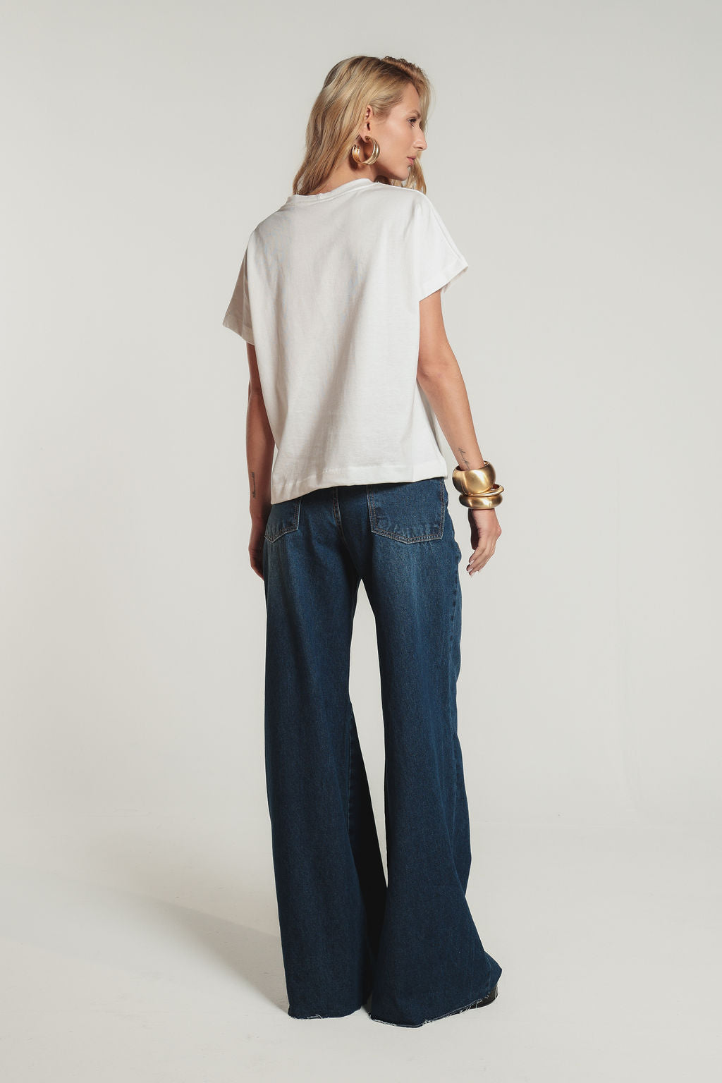 T-shirt Algodão Egípcio Off White