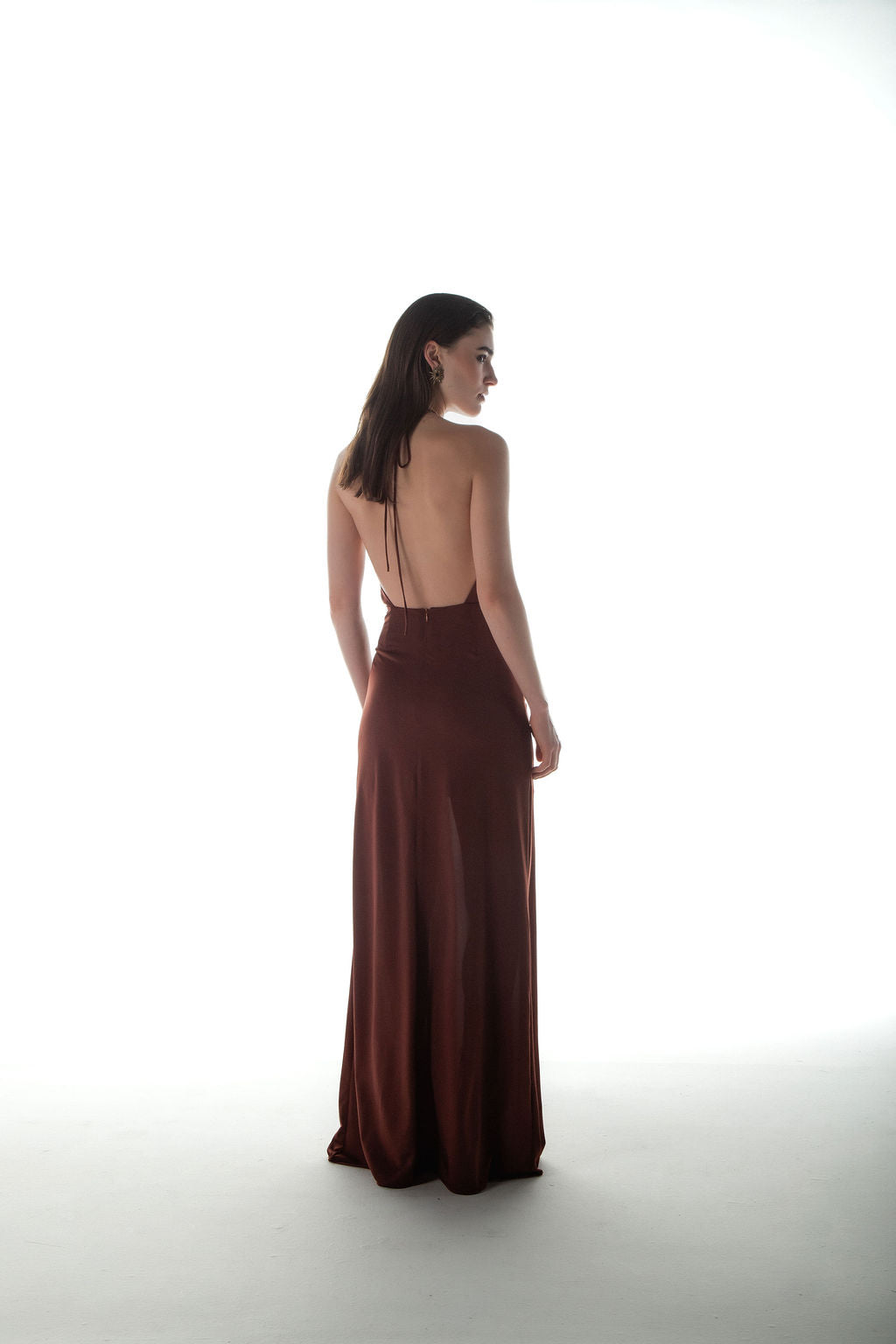 Vestido Jersey Marrom