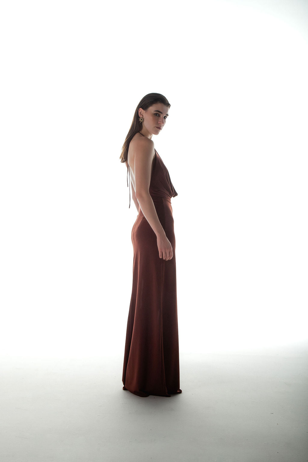 Vestido Jersey Marrom