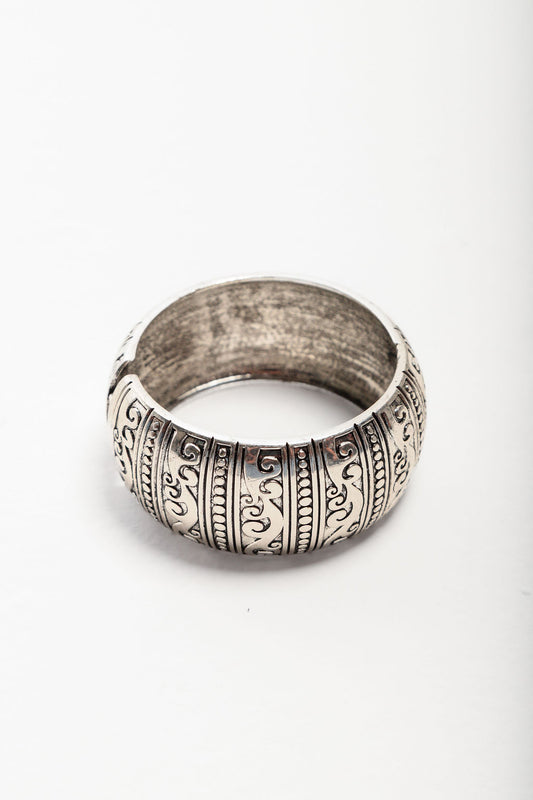 Bracelete Largo Étnico Prata