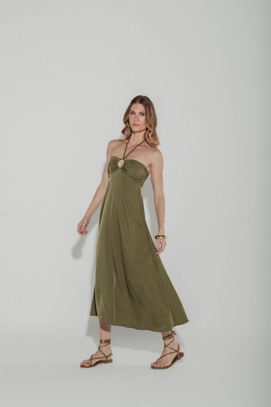 Vestido Midi Alfaiataria Verde