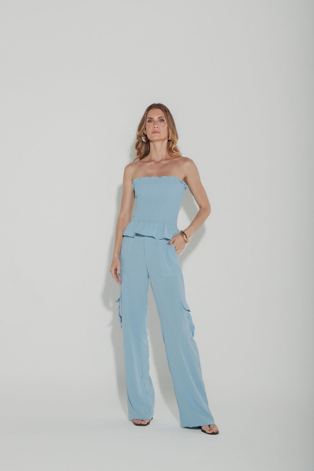 Calça Cargo Azul
